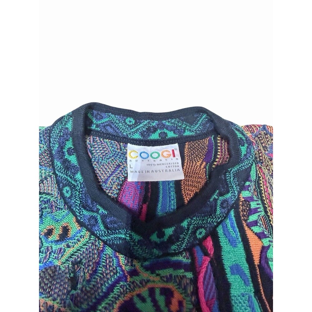 Rare Vintage COOGI Australia Zoo Animals Jungle 3D Knit Mercerized Cotton L - Picture 10 of 16